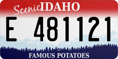 ID license plate E481121