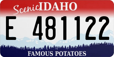 ID license plate E481122