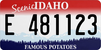 ID license plate E481123