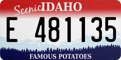 ID license plate E481135