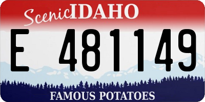 ID license plate E481149
