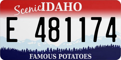 ID license plate E481174