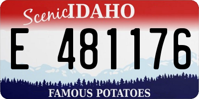 ID license plate E481176