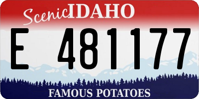 ID license plate E481177