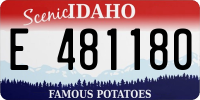 ID license plate E481180