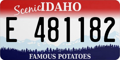 ID license plate E481182