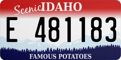 ID license plate E481183