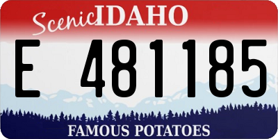 ID license plate E481185