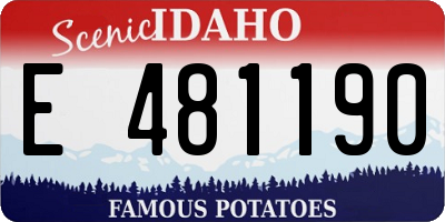 ID license plate E481190