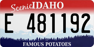 ID license plate E481192