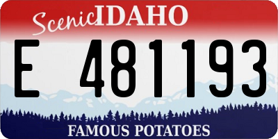 ID license plate E481193