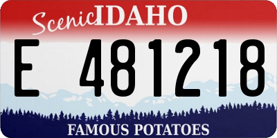 ID license plate E481218