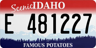 ID license plate E481227