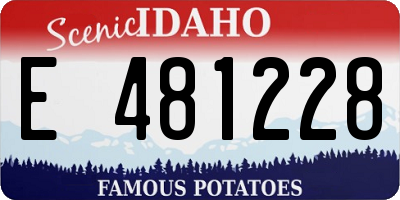 ID license plate E481228