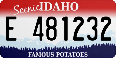 ID license plate E481232