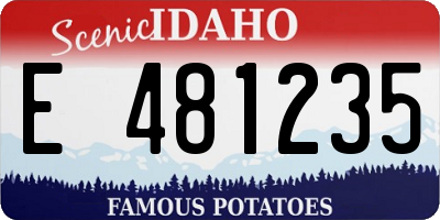 ID license plate E481235