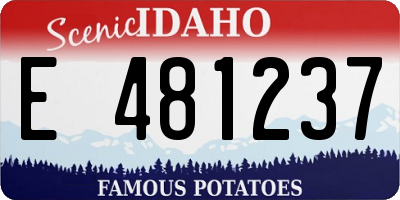 ID license plate E481237