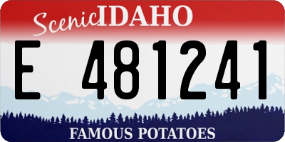 ID license plate E481241
