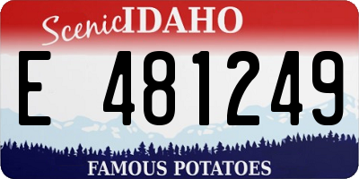 ID license plate E481249