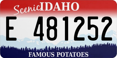 ID license plate E481252