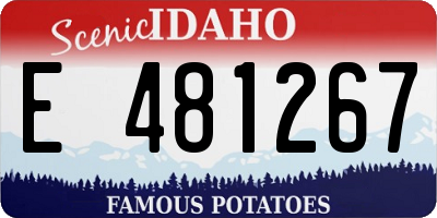 ID license plate E481267