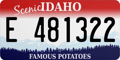 ID license plate E481322