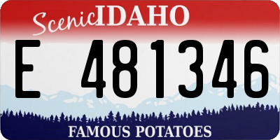 ID license plate E481346