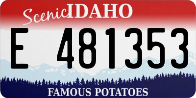 ID license plate E481353