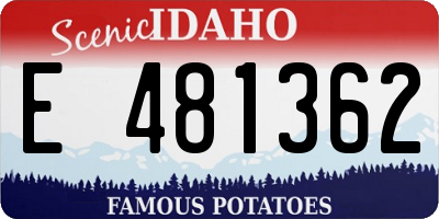 ID license plate E481362