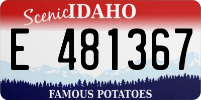 ID license plate E481367