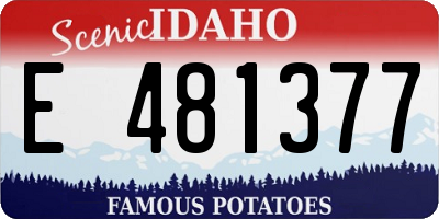 ID license plate E481377