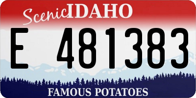 ID license plate E481383