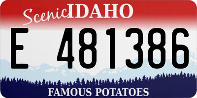 ID license plate E481386