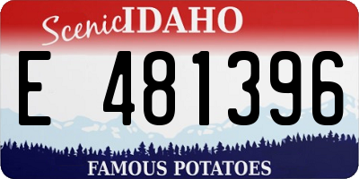 ID license plate E481396