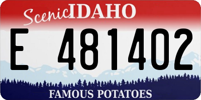 ID license plate E481402