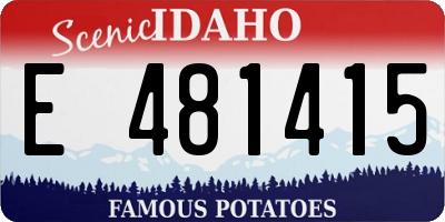 ID license plate E481415