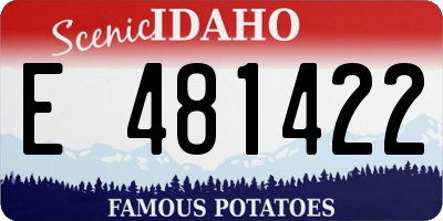 ID license plate E481422