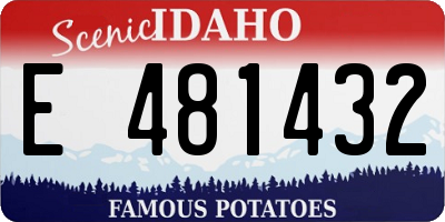 ID license plate E481432