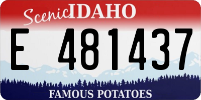 ID license plate E481437