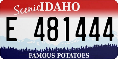 ID license plate E481444