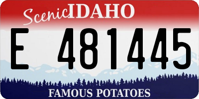 ID license plate E481445
