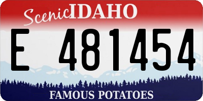 ID license plate E481454