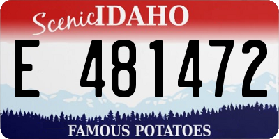 ID license plate E481472