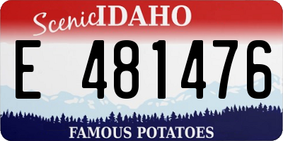 ID license plate E481476