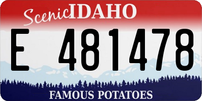 ID license plate E481478