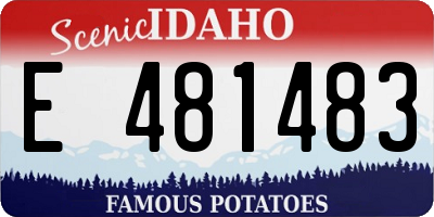 ID license plate E481483