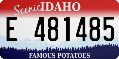 ID license plate E481485