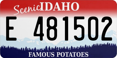 ID license plate E481502