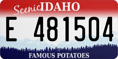 ID license plate E481504