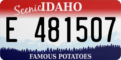 ID license plate E481507